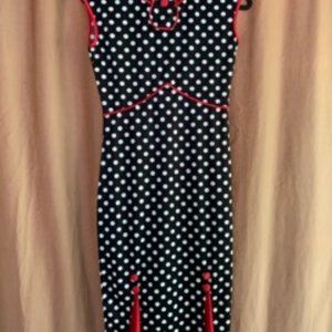 *SOURPUSS* Black/White Polka dot Dress